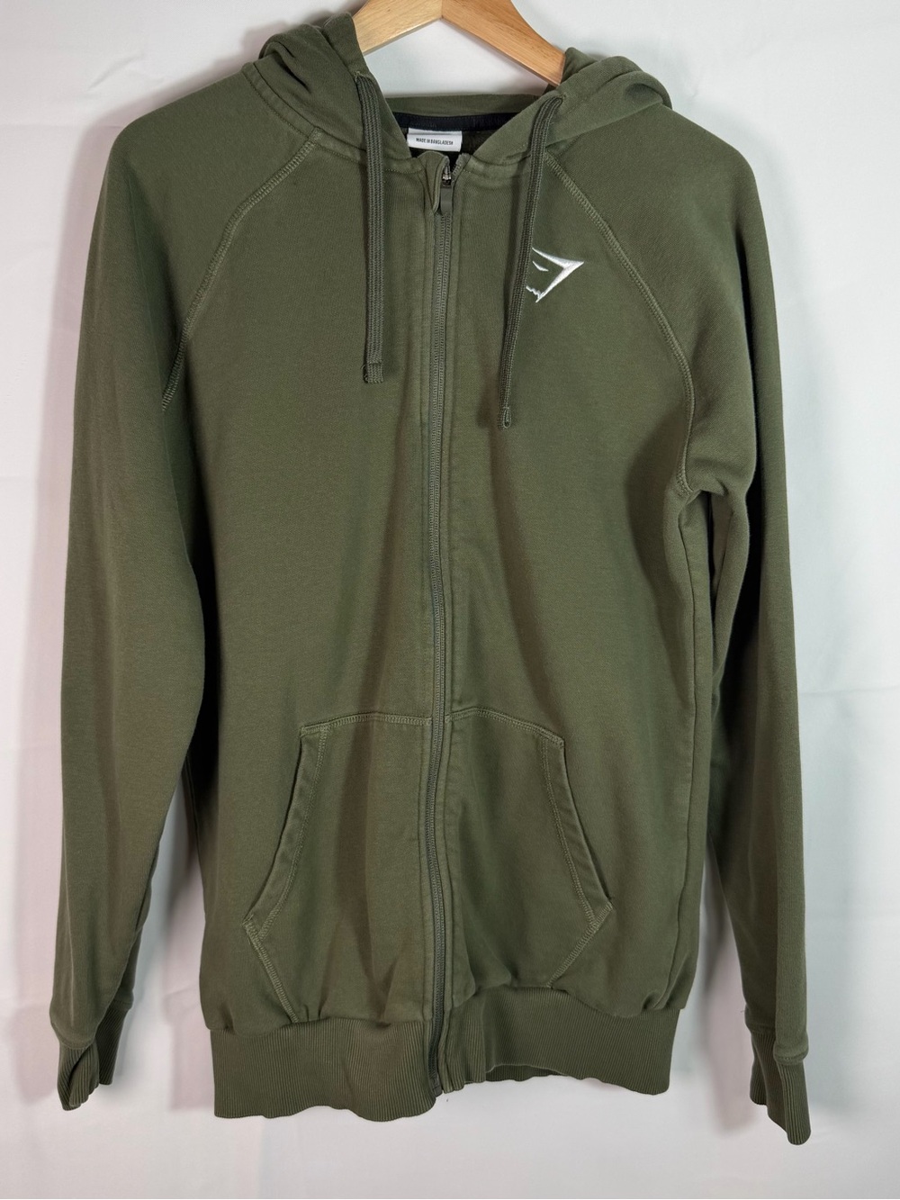 Gymshark Zip Up Hoodie Men’s Small Wicking Performance Gym Running Athletic